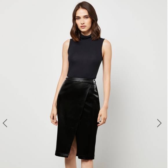 BCBG Liquid leather Skirt